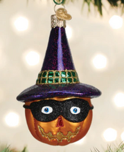 Load image into Gallery viewer, Masked Witch Jack O&#39;Lantern Ornament - OWC
