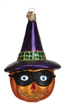 Load image into Gallery viewer, Masked Witch Jack O&#39;Lantern Ornament - OWC
