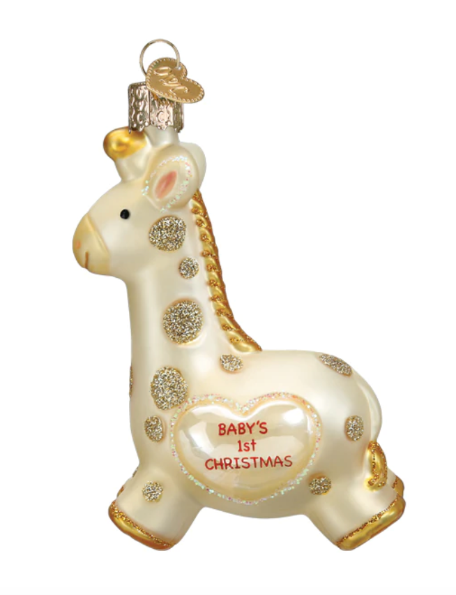 Baby's First Christmas Giraffe Ornament - Old World Christmas