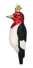 Load image into Gallery viewer, Red-Headed Woodpecker Ornament - Old World Christmas
