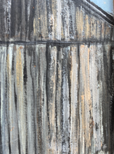 Load image into Gallery viewer, Barn with Flag #27 reclaimed pallet wood painting
