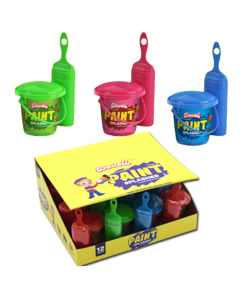 Paint Splasher Paint Brush Lollipop with Sour Candy Powder Merrill