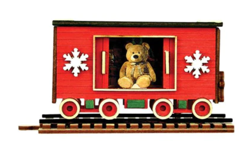 Ginger Cottages Santa's North Pole Express Box Car - Illuminated