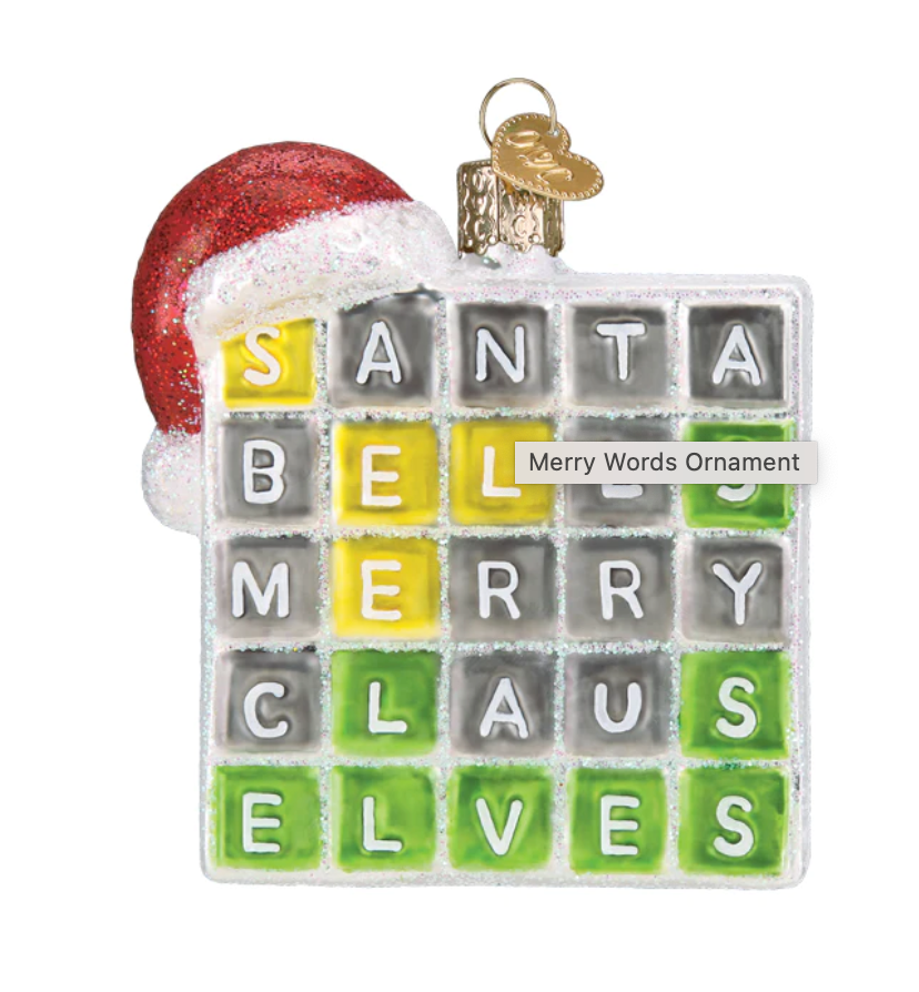 Merry Words Ornament - Old World Christmas