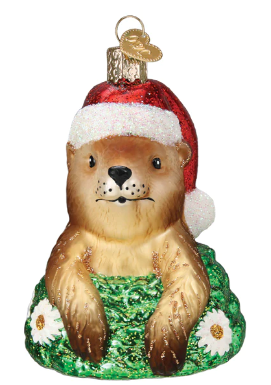Santa Groundhog Ornament - Old World Christmas