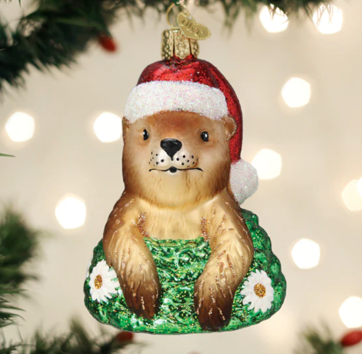 Santa Groundhog Ornament - Old World Christmas