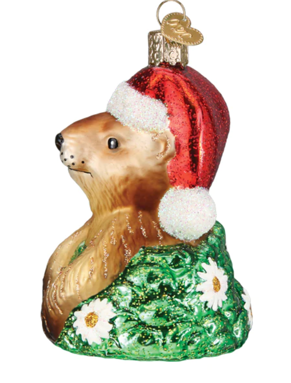 Santa Groundhog Ornament - Old World Christmas