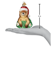 Load image into Gallery viewer, Santa Groundhog Ornament - Old World Christmas
