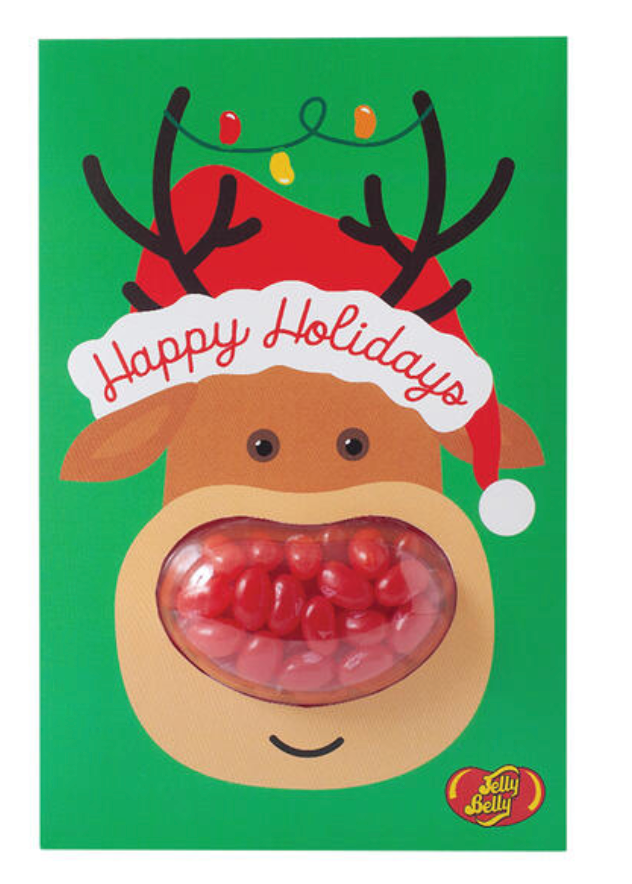 Jelly Belly Christmas Rudolph Greeting Card - 1 oz