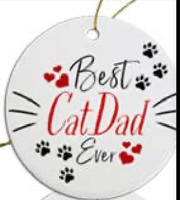 Best Cat Dad Ever Christmas Ornament