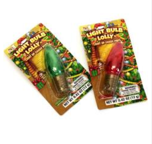 Christmas Light Up Bulb Lollipops