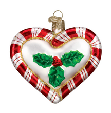 Load image into Gallery viewer, Peppermint Heart Our First Christmas Ornament - Old World Christmas
