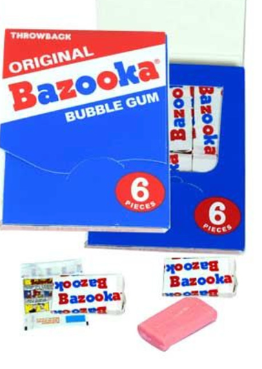 Bazooka Bubble Gum - 6 piece pack