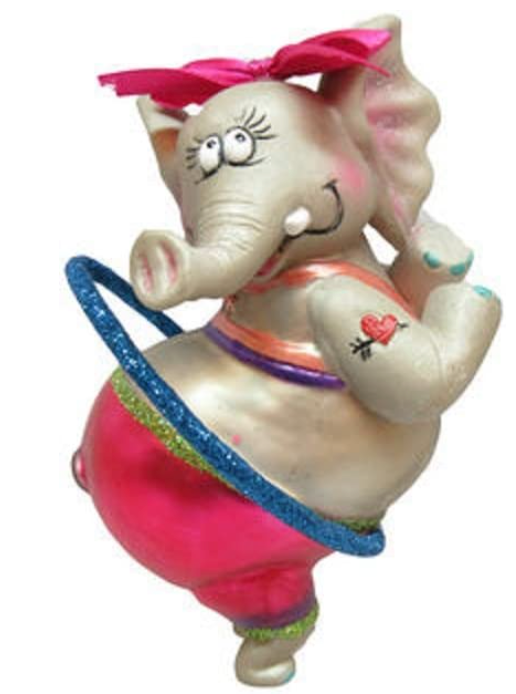 Elephant with Hula Hoop- December Diamonds