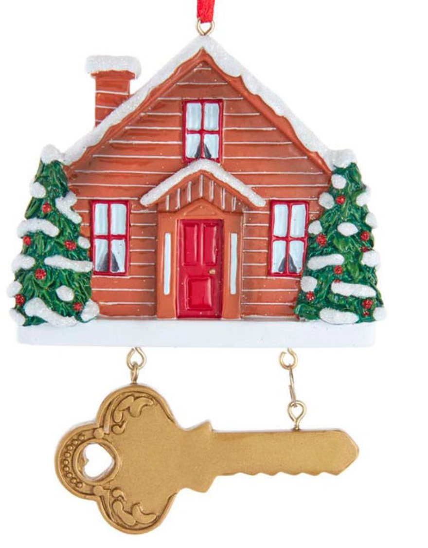 Personalized House with Key Ornament