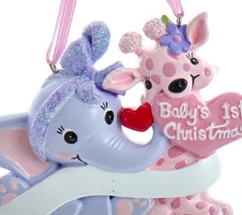 Kurt Adler Baby's first Christmas for personalization
