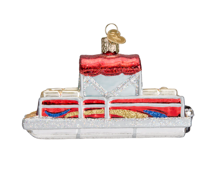 Pontoon Boat Ornament - Old World Christmas
