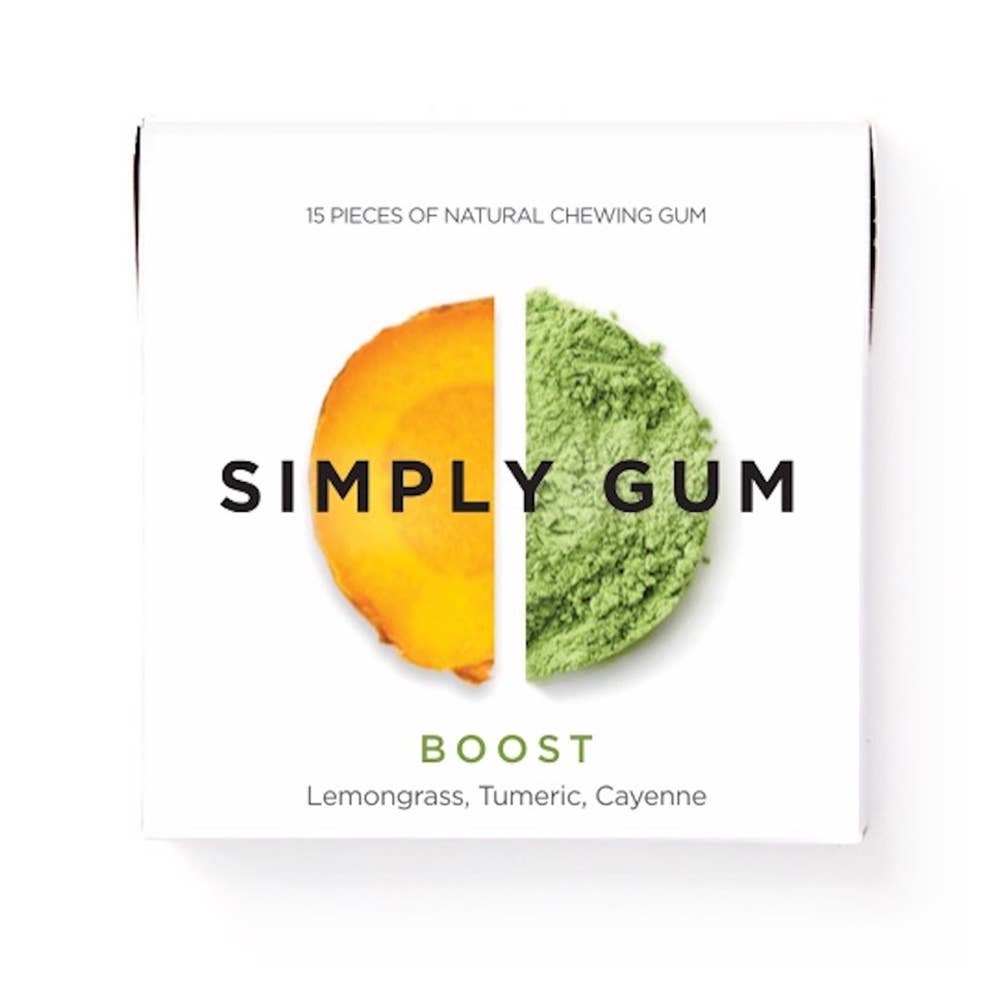 Simply Gum Boost Natural Chewing Gum - 15 pieces