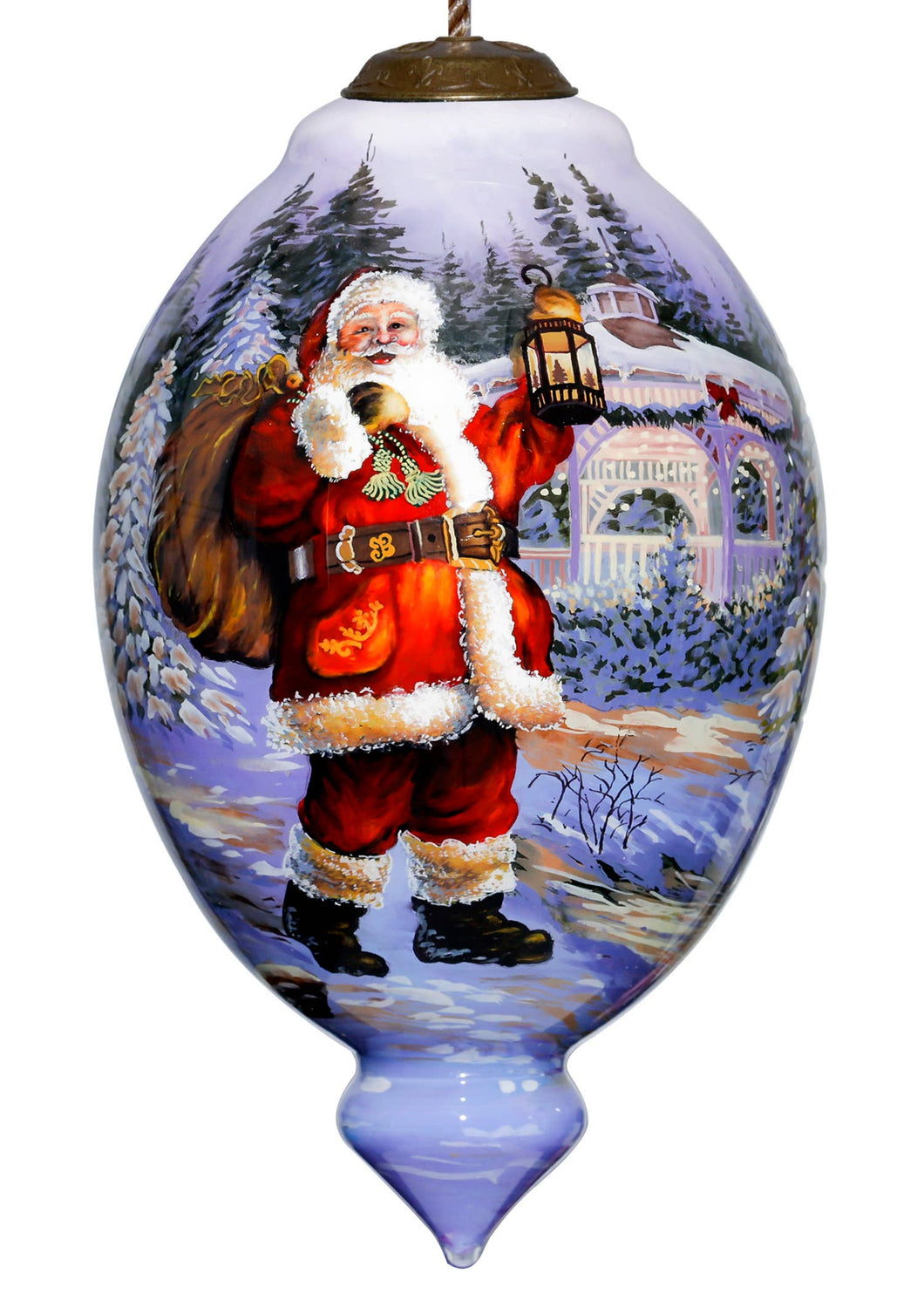 LIMITED EDITION Kris Kringle Santa Glass Christmas Ornament - Hand Painted