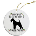 Welsh Terrier Round Christmas Ornament
