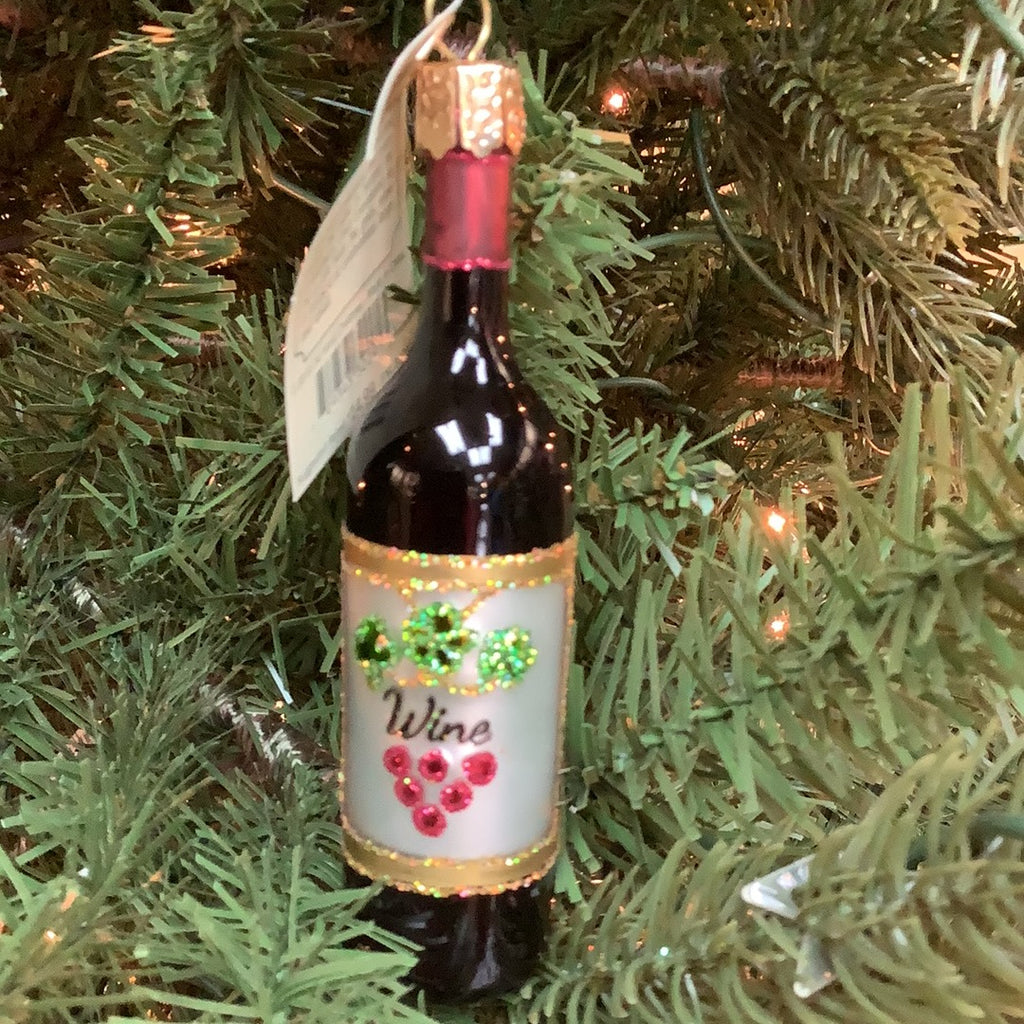 Red Wine Bottle Ornament - Old World Christmas