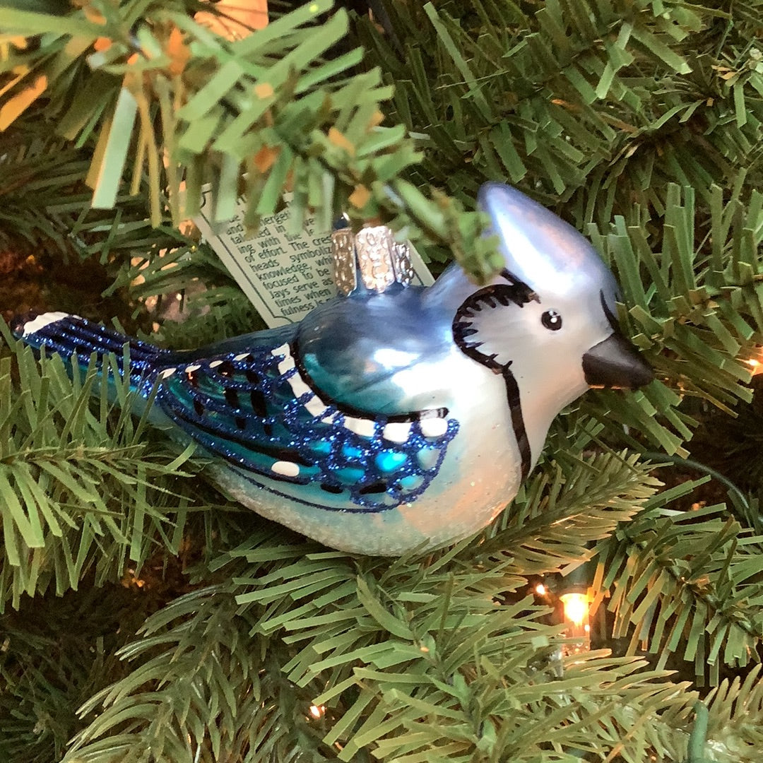 Bright Blue Jay Ornament - Old World Christmas