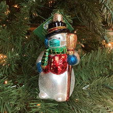 Load image into Gallery viewer, Snowman With Face Mask Ornament - Old World Christmas
