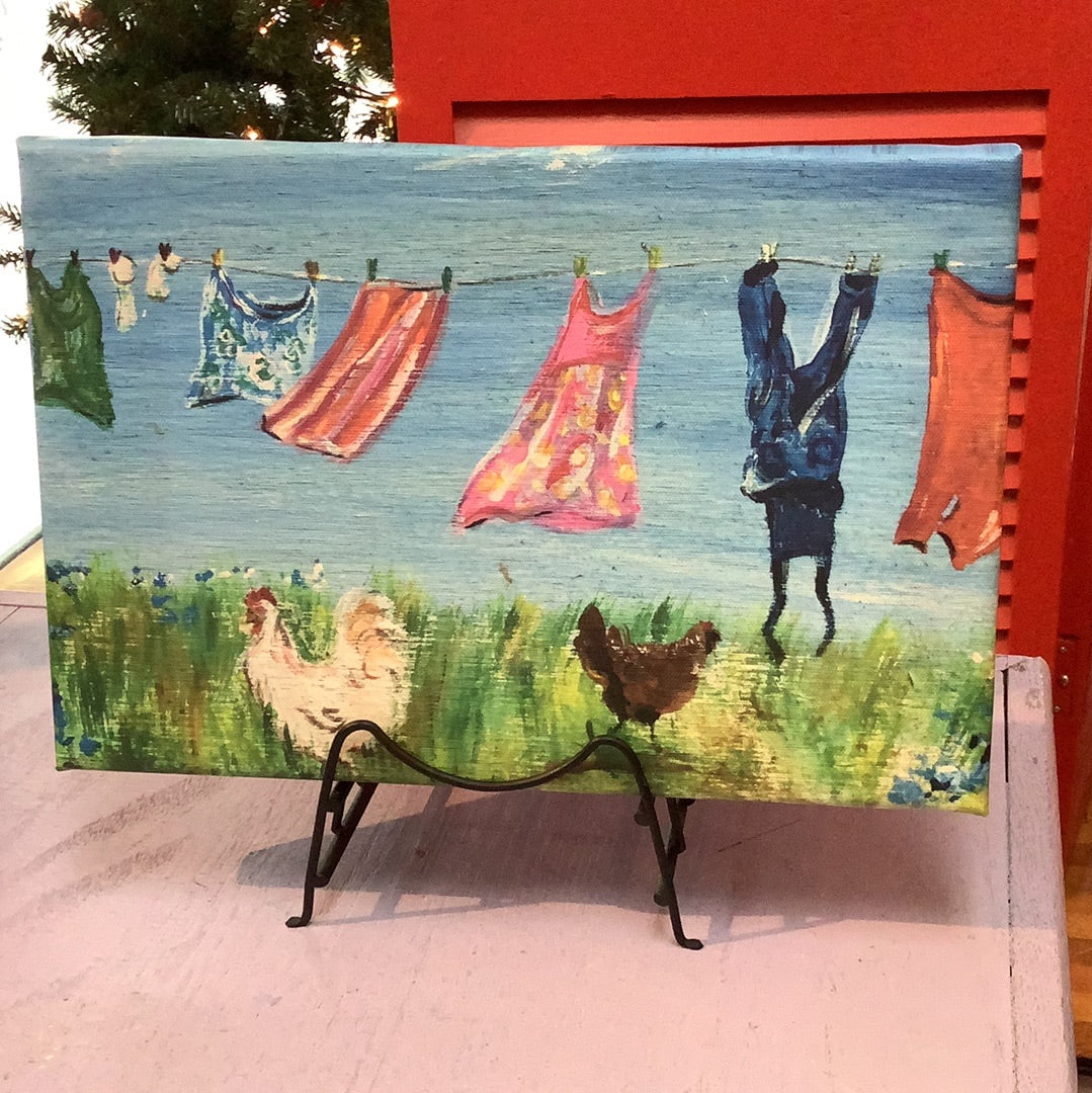 Country Clothesline . 8” x 12” canvas print