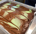 Chocolate Mint Swirl Fudge